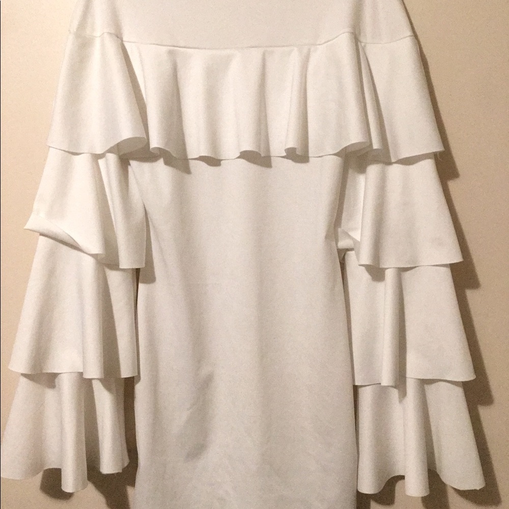 White ruffle dress